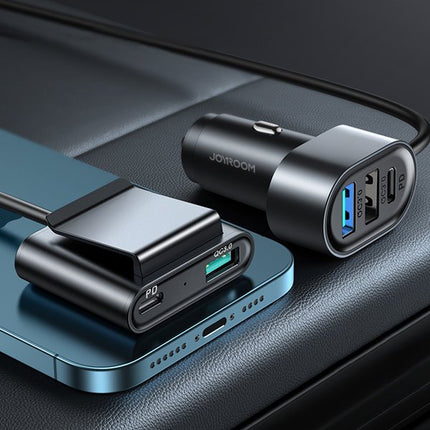 JOYROOM Car Charger 5 devices 2xPD + 2xQC3.0 72W 1.5m black – image 5