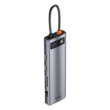 BASEUS Multifunctional HUB replicator USB-C Metal Gleam 11w1 gray