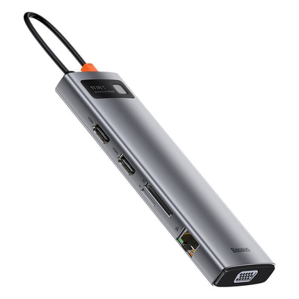BASEUS Multifunctional HUB replicator USB-C Metal Gleam 11w1 gray – image 4