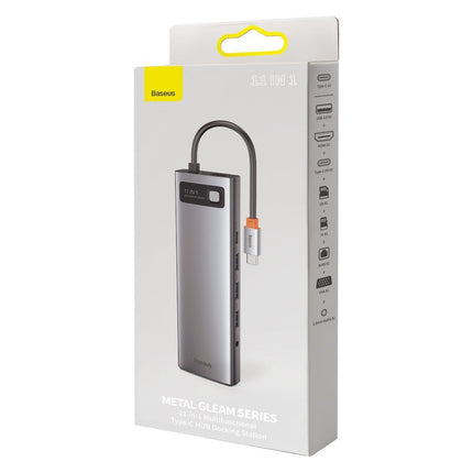BASEUS Multifunctional HUB replicator USB-C Metal Gleam 11w1 gray – image 5