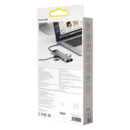 BASEUS Multifunctional HUB replicator USB-C Metal Gleam 11w1 gray – image 6