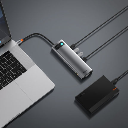 BASEUS Multifunctional HUB replicator USB-C Metal Gleam 11w1 gray – image 9