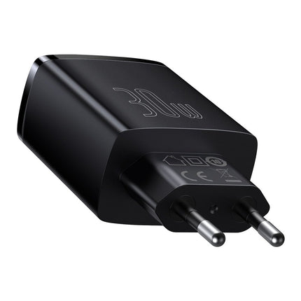 BASEUS Compact fast USB-C 30W 3A PD QC black USB power charger – image 3
