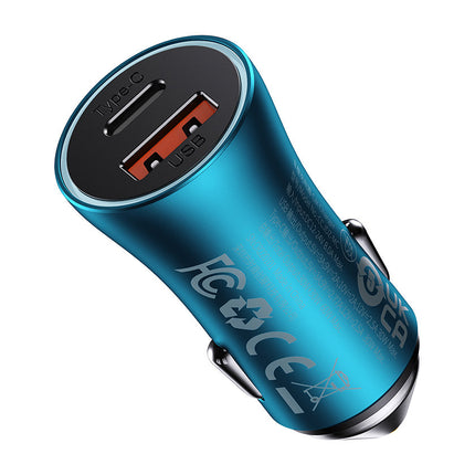 BASEUS Fast car charger Golden Container Max USB USB-C 60W QC blue