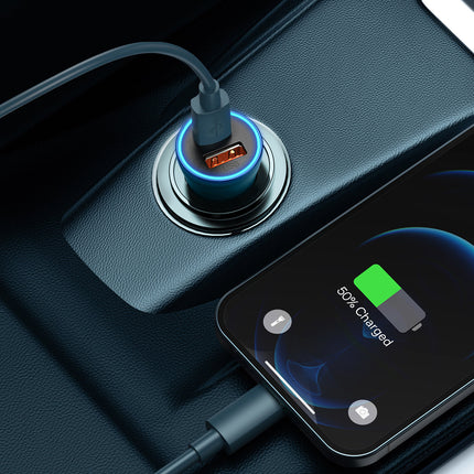 BASEUS Fast car charger Golden Container Max USB USB-C 60W QC blue – image 8