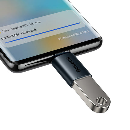 BASEUS USB-C adapter for USB-A Ingenuity Series blue – image 4