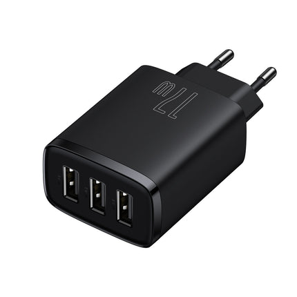 BASEUS Compact 3x USB 17W black network charger – image 2