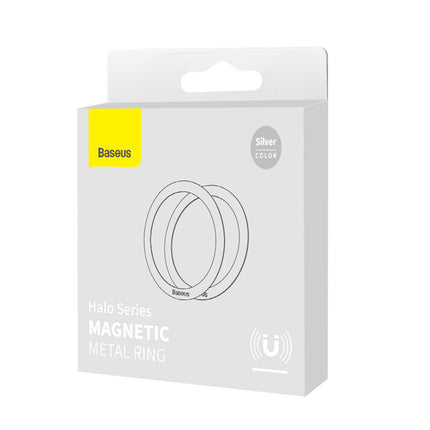 BASEUS Halo Series magnetic phone ring SET of 2, silver – image 5