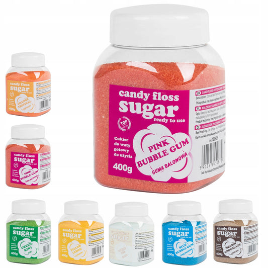 GSG24 MIX Colorful flavored sugar for cotton candy Set 8x 400g
