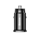 BASEUS Smart car charger with 2 USB and USB-C QC PD black