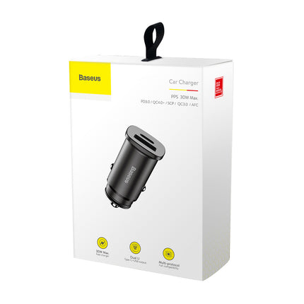 BASEUS Smart car charger with 2 USB and USB-C QC PD black – image 5