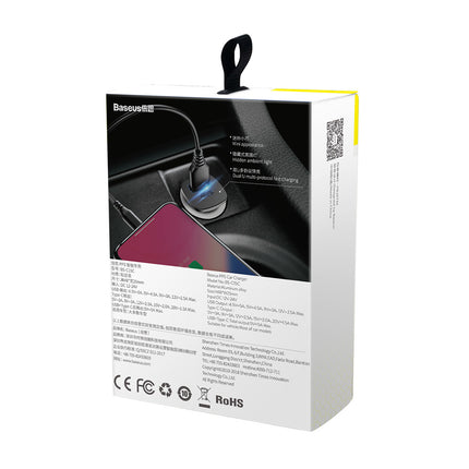 BASEUS Smart car charger with 2 USB and USB-C QC PD black – image 6