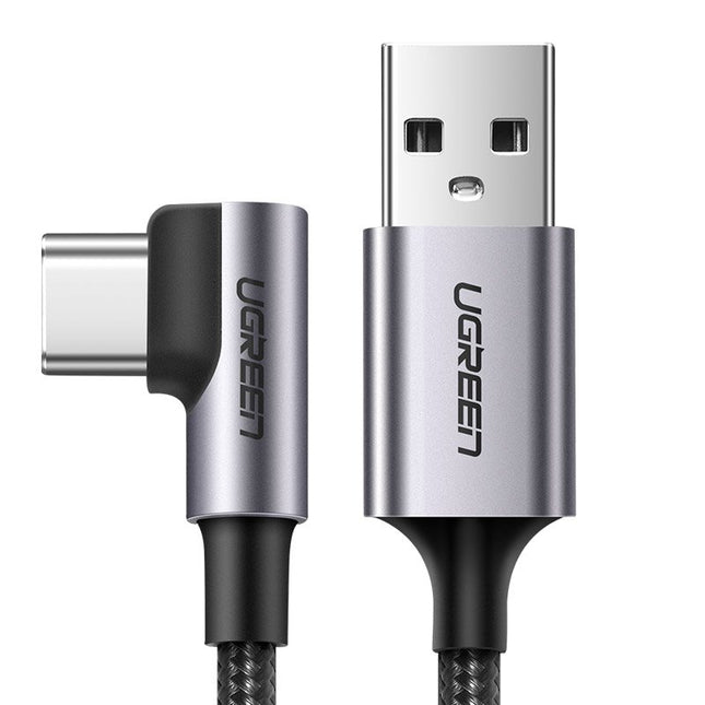 UGREEN Wire corner cable side USB plug - USB-C 1m 3A grey