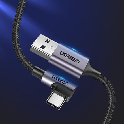 UGREEN Wire corner cable side USB plug - USB-C 1m 3A grey – image 2
