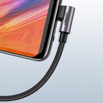 UGREEN Wire corner cable side USB plug - USB-C 1m 3A grey – image 7