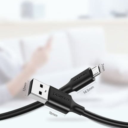 UGREEN USB cable - micro USB 2A 1m black – image 3
