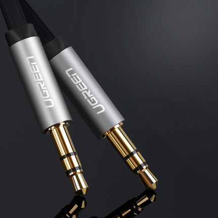 UGREEN Flat cable audio cable AUX 3.5mm mini jack 2m silver – image 6