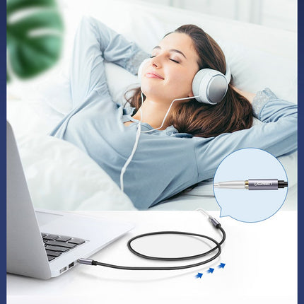 UGREEN cable extension cord for headphones AUX 3.5mm mini jack 1m silver – image 3