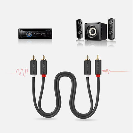 UGREEN Cable stereo audio video 2 RCA 2x Cinch 5m gray – image 11