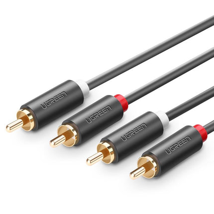 UGREEN Cable stereo audio video 2 RCA 2x Cinch 5m gray – image 2