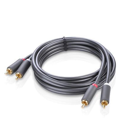 UGREEN Cable stereo audio video 2 RCA 2x Cinch 5m gray – image 3