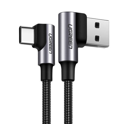 UGREEN Angle cable in USB-C USB-Sk-C Quick Charge 3.0 0.5m grey