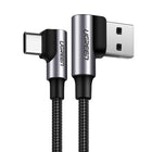 UGREEN Angle cable in USB-C USB-Sk-C Quick Charge 3.0 0.5m grey