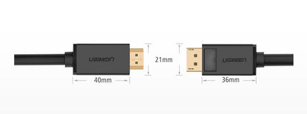 UGREEN Cable adapter with DisplayPort on HDMI 4K 30Hz 32 AWG 1.5m black – image 10