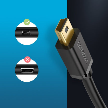 UGREEN USB cable - mini USB 480 Mbps 3m black – image 7