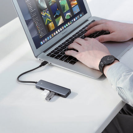 UGREEN HUB USB port distributor - 4x USB 3.2 with micro USB power port grey – image 4