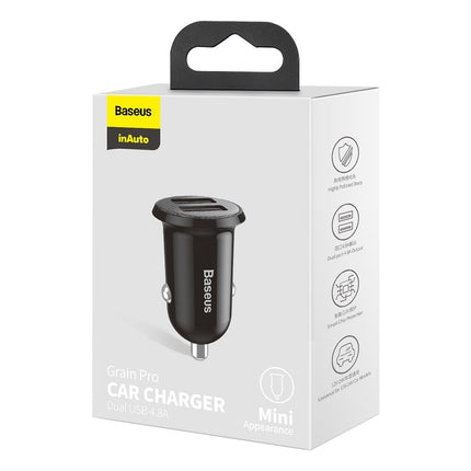 BASEUS Engine Charger Grain PRO 2x USB 4.8A black – image 5