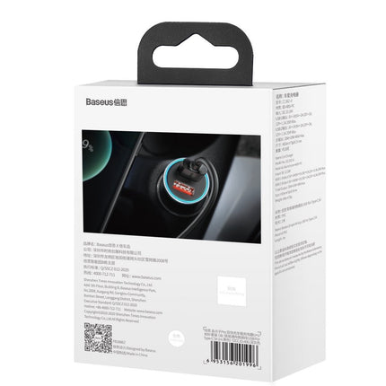 BASEUS Fast car charger 2x USB 40W QC SCP FCP AFC + USB-C cable grey – image 6