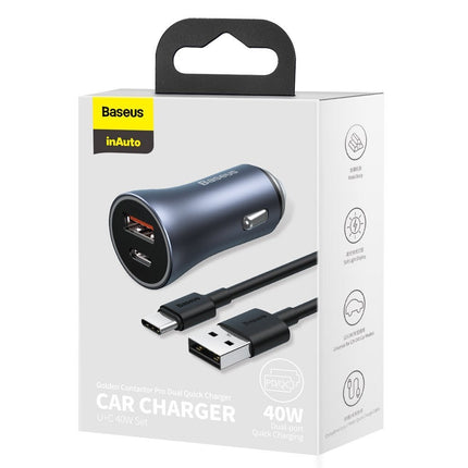 BASEUS Fast 40W PD USB-C/USB + USB-C cable grey – image 5