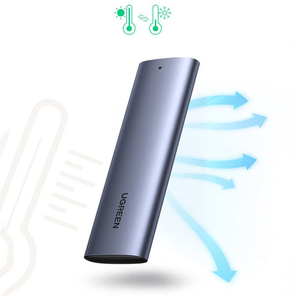 UGREEN Pocket case for M.2 SuperSpeed 10Gbps SSD + USB-C 0.5m grey – image 11