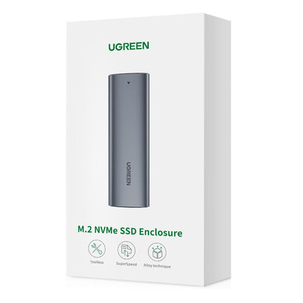 UGREEN Pocket case for M.2 SuperSpeed 10Gbps SSD + USB-C 0.5m grey – image 5
