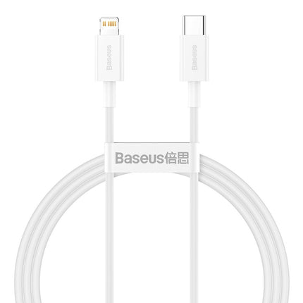 BASEUS Cable for iPhone USB Type C - Lightning Power Delivery 20W 1m white