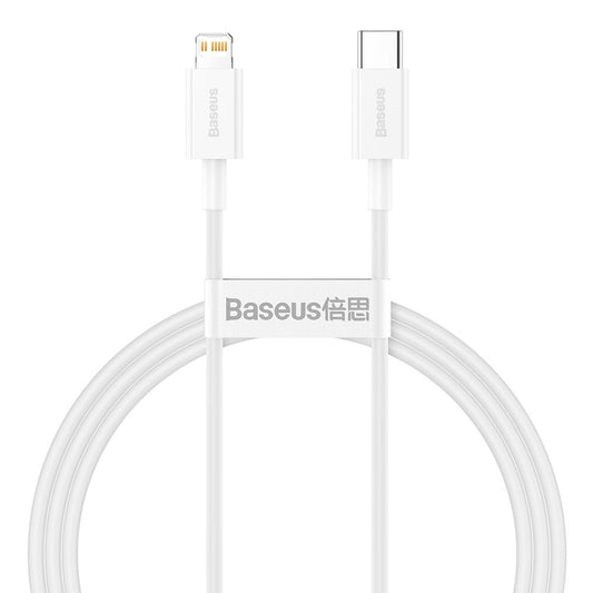 BASEUS Cable for iPhone USB Type C - Lightning Power Delivery 20W 1m white