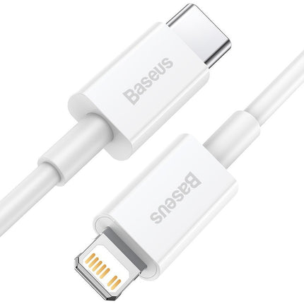 BASEUS Cable for iPhone USB Type C - Lightning Power Delivery 20W 1m white – image 2