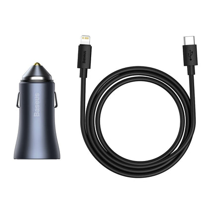 BASEUS USB-C USB 40W PD QC SCP FCP AFC + USB-C cable - Lightning grey – image 2