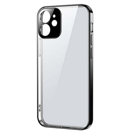 JOYROOM Ultra thin transparent case with metallic frame for iPhone 12 mini black
