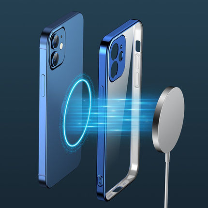 JOYROOM Ultra thin transparent case with metallic frame for iPhone 12 Pro black – image 9