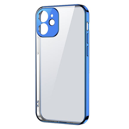 JOYROOM Ultra thin transparent case with metallic frame for iPhone 12 Pro dark-blue