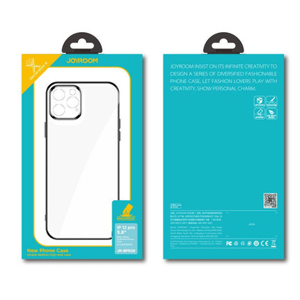 JOYROOM Ultra thin transparent case with metallic frame for iPhone 12 Pro Max black – image 5