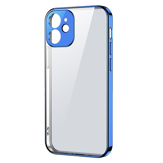 JOYROOM Ultra thin transparent case with metallic frame for iPhone 12 Pro Max dark blue
