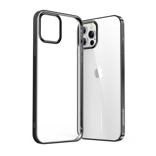 JOYROOM NBS ultra thin transparent case with metallic frame for iPhone Pro Max 12 black
