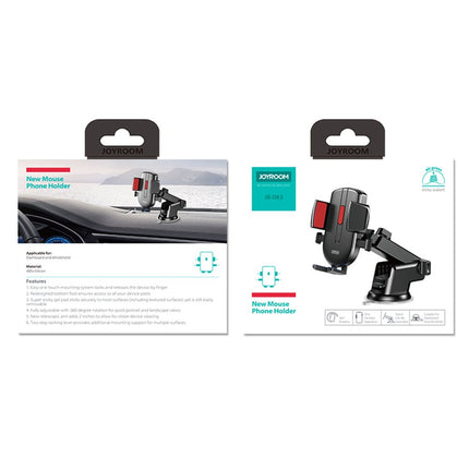 JOYROOM Telephone holder with telescopic shoulder up to the dashboard and black window – image 5
