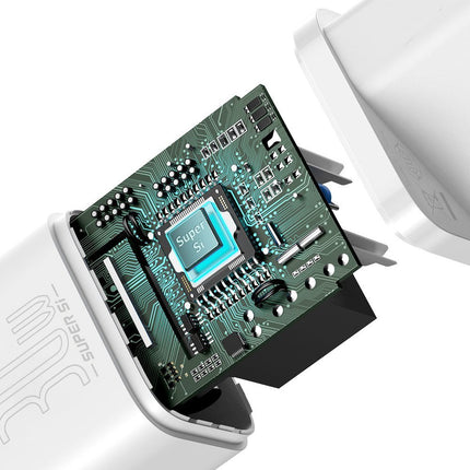 BASEUS Super fast Si 1C USB-C 30W PD QC white network charger – image 8