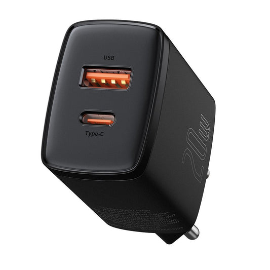BASEUS Fast USB Power Charger 20W 3A PD QC 3.0 black