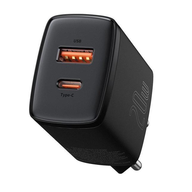 BASEUS Fast USB Power Charger 20W 3A PD QC 3.0 black