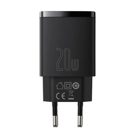 BASEUS Fast USB Power Charger 20W 3A PD QC 3.0 black – image 2
